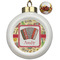 Vintage Musical Instruments Ceramic Ball Ornaments - Poinsettia Garland (Personalized)