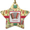 Vintage Musical Instruments Star Ceramic Ornament w/ Name or Text