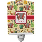 Vintage Musical Instruments Ceramic Night Light (Personalized)