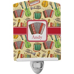 Vintage Musical Instruments Ceramic Night Light (Personalized)