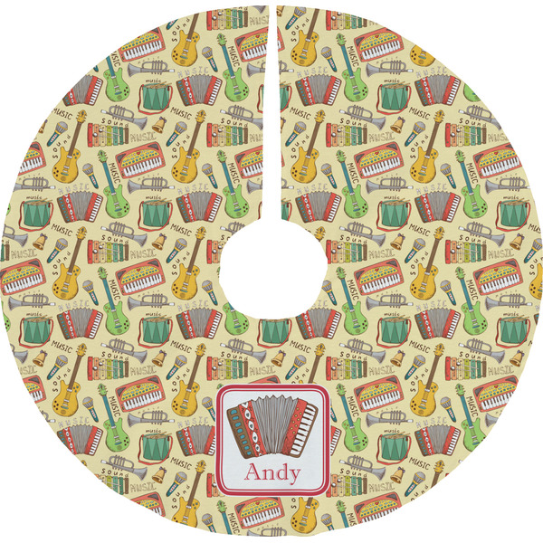 Custom Vintage Musical Instruments Tree Skirt (Personalized)