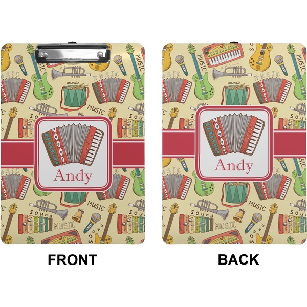 Vintage Musical Instruments Clipboard (Letter) (Front + Back)