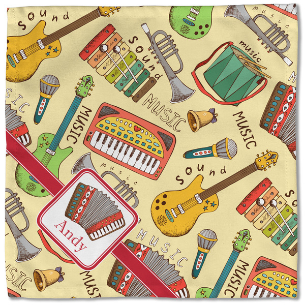 Vintage Musical Instruments Cloth Napkins - Personalized Lunch (Single Full Open)