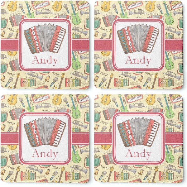 Vintage Musical Instruments Coaster Rubber Back - Apvl