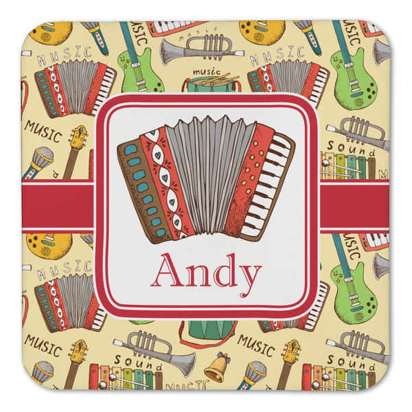 Vintage Musical Instruments Coaster Set - FRONT (one)