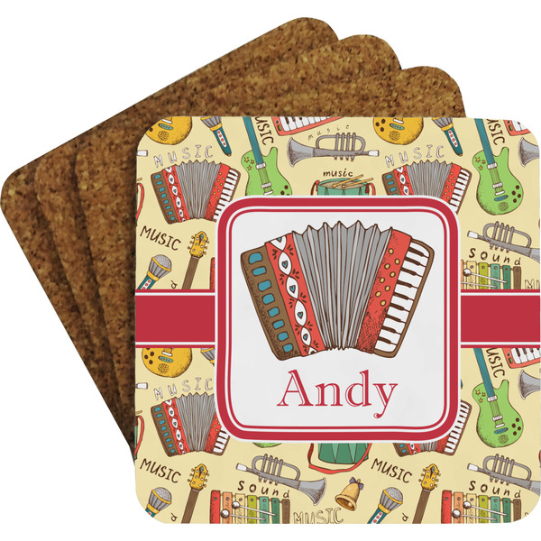 Vintage Musical Instruments Coaster Set (Personalized)