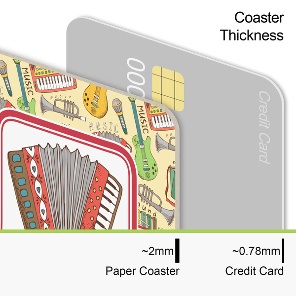 Vintage Musical Instruments Coaster Thickness