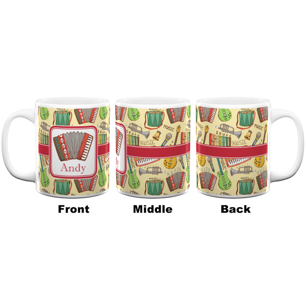 Vintage Musical Instruments Coffee Mug - 11 oz - White APPROVAL