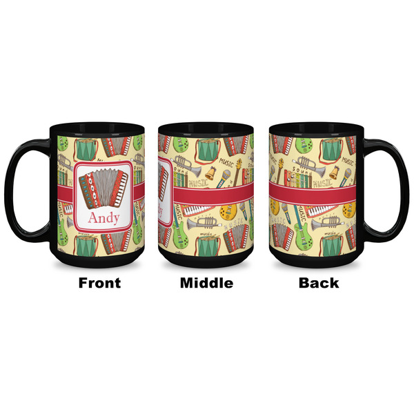 Vintage Musical Instruments Coffee Mug - 15 oz - Black APPROVAL