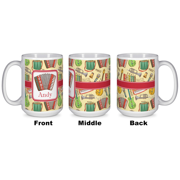 Vintage Musical Instruments Coffee Mug - 15 oz - White APPROVAL