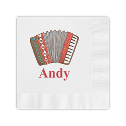 Vintage Musical Instruments Coined Cocktail Napkins (Personalized)