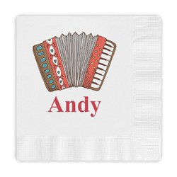 Vintage Musical Instruments Embossed Decorative Napkins (Personalized)