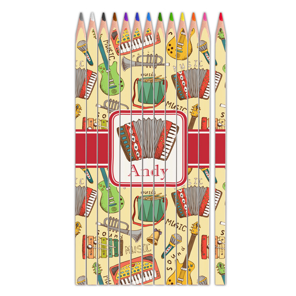 Custom Vintage Musical Instruments Colored Pencils (Personalized)
