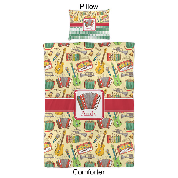 Vintage Musical Instruments Comforter Set - Twin XL - Approval