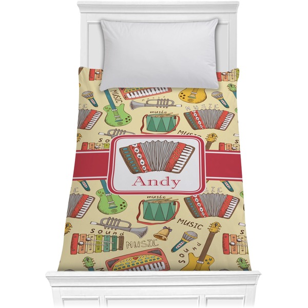 Custom Vintage Musical Instruments Comforter - Twin (Personalized)