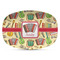 Vintage Musical Instruments Plastic Platter - Microwave & Oven Safe Composite Polymer (Personalized)