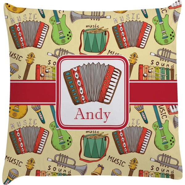 Custom Vintage Musical Instruments Decorative Pillow Case (Personalized)