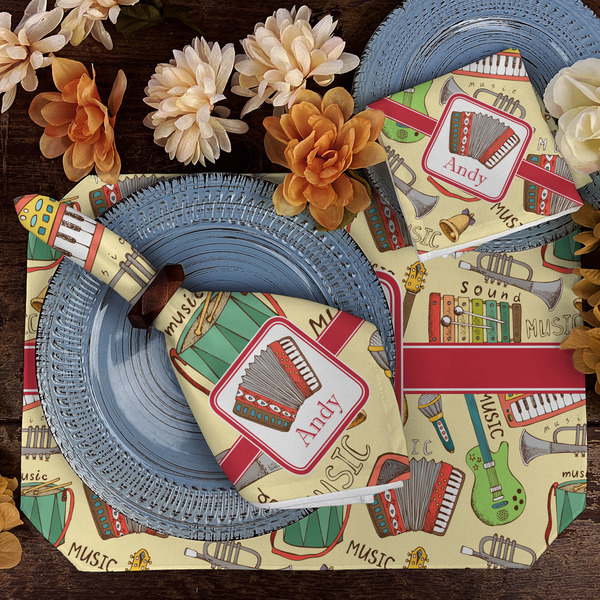 Vintage Musical Instruments Dining Set