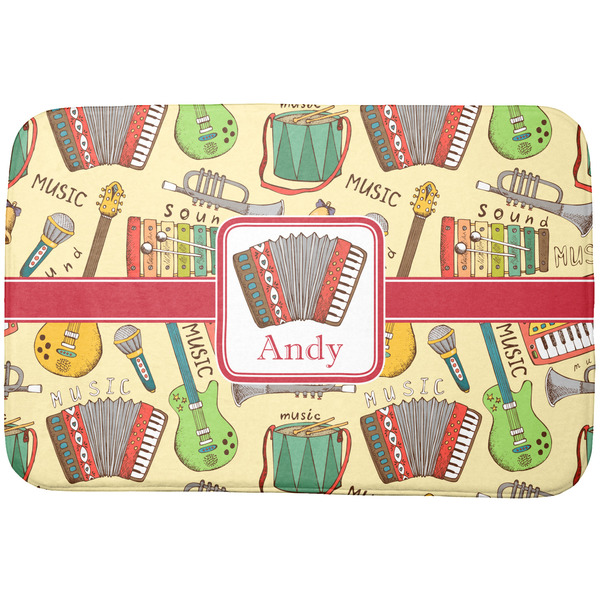 Custom Vintage Musical Instruments Dish Drying Mat w/ Name or Text