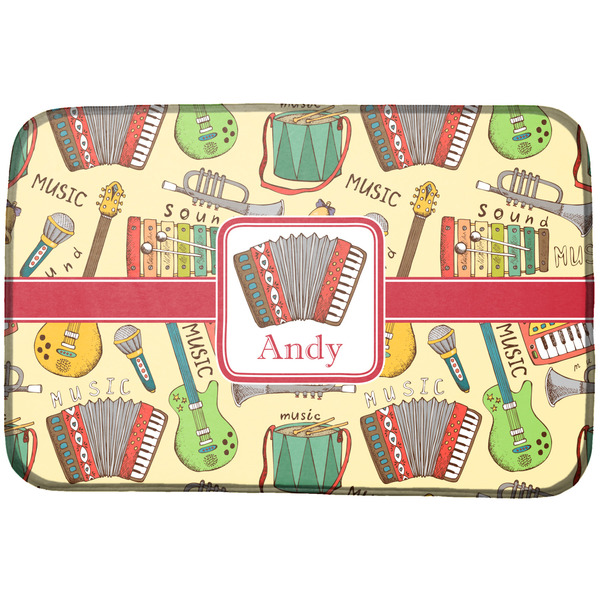 Custom Vintage Musical Instruments Dish Drying Mat w/ Name or Text