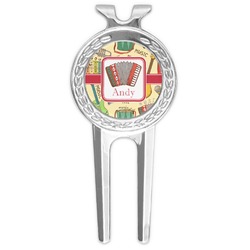 Vintage Musical Instruments Golf Divot Tool & Ball Marker (Personalized)