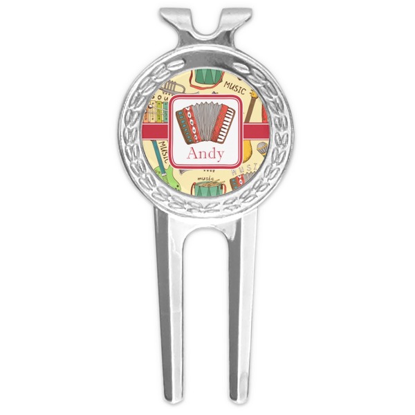 Custom Vintage Musical Instruments Golf Divot Tool & Ball Marker (Personalized)