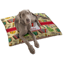 Vintage Musical Instruments Dog Bed - Large w/ Name or Text