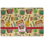 Vintage Musical Instruments Dog Food Mat w/ Name or Text