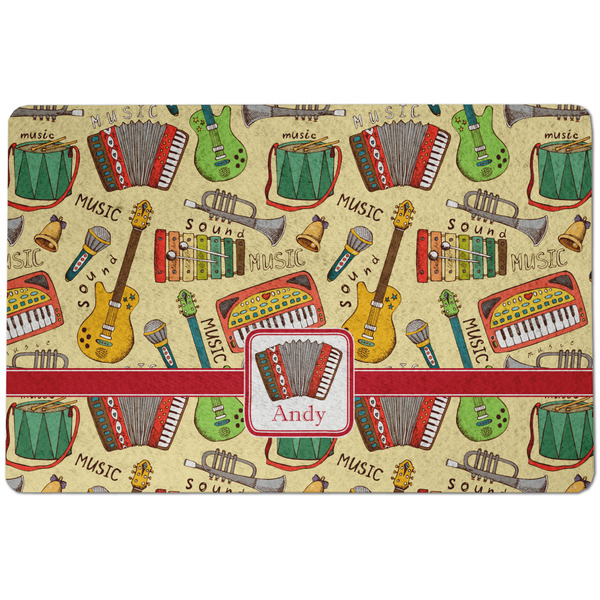 Vintage Musical Instruments Dog Food Mat - Small without bowls