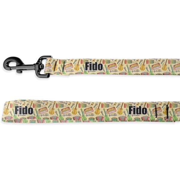 Custom Vintage Musical Instruments Deluxe Dog Leash (Personalized)