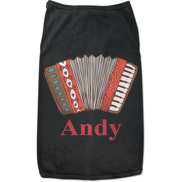 Custom Vintage Musical Instruments Black Pet Shirt - S (Personalized)