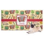 Vintage Musical Instruments Dog Towel (Personalized)