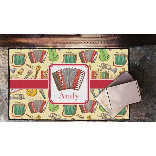 Vintage Musical Instruments Door Mat - LIFESTYLE (Lrg)