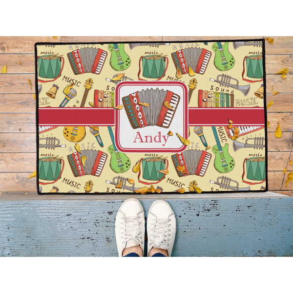 Vintage Musical Instruments Door Mat - LIFESTYLE (Med)