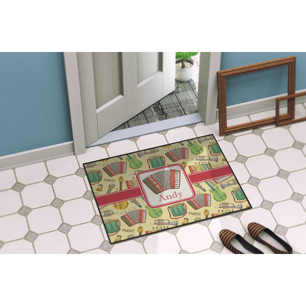 Vintage Musical Instruments Door Mat Lifestyle