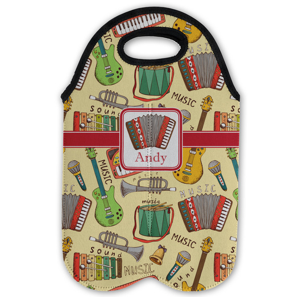Vintage Musical Instruments Double Wine Tote - Flat (new)