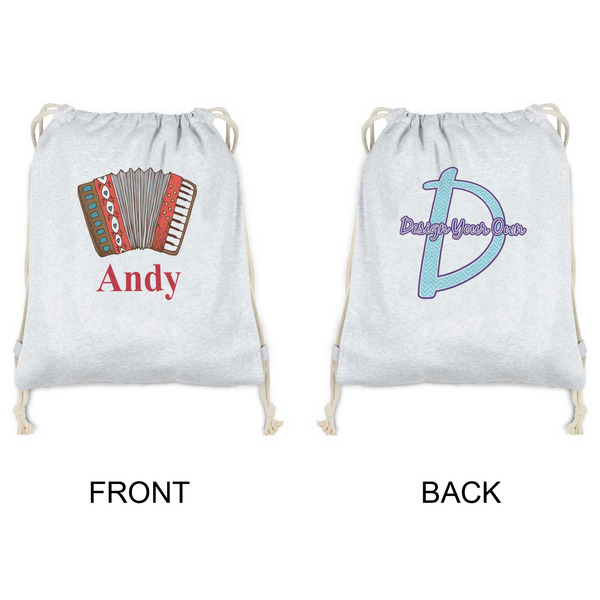 Vintage Musical Instruments Drawstring Backpacks - Sweatshirt Fleece - Double Sided - APPROVAL