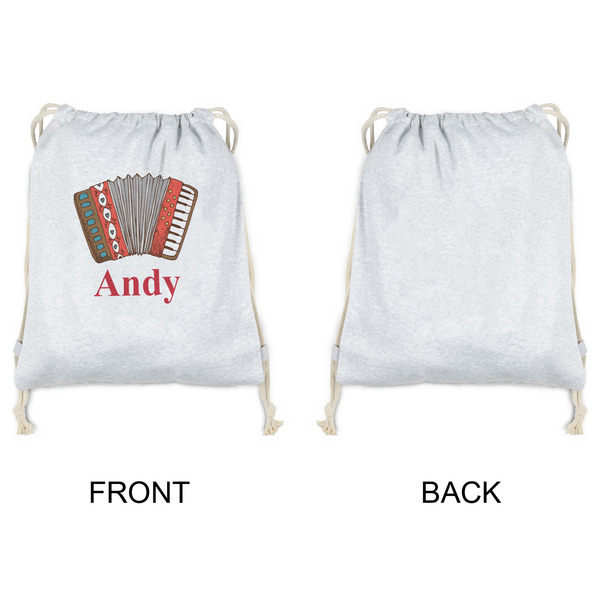 Vintage Musical Instruments Drawstring Backpacks - Sweatshirt Fleece - Single Sided - APPROVAL