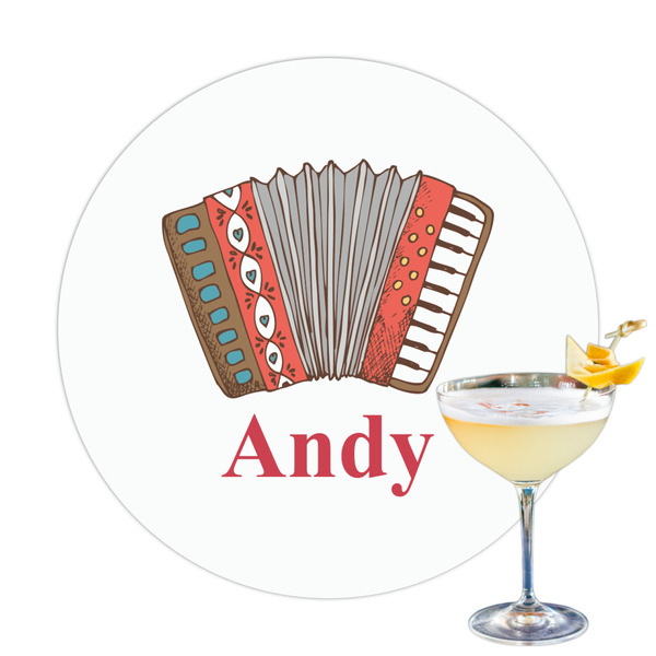 Custom Vintage Musical Instruments Printed Drink Topper - 3.25" (Personalized)