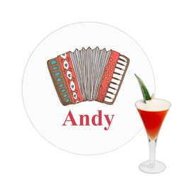 Vintage Musical Instruments Printed Drink Topper -  2.5" (Personalized)