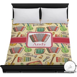 Vintage Musical Instruments Duvet Cover - Full / Queen (Personalized)