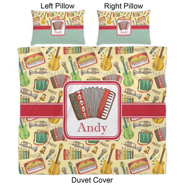 Vintage Musical Instruments Duvet Cover Set - King - Approval