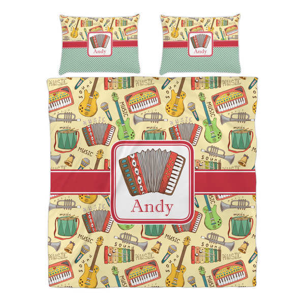 Vintage Musical Instruments Duvet cover Set - Queen - Alt Approval