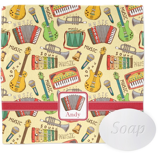 Custom Vintage Musical Instruments Washcloth (Personalized)