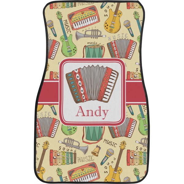 Vintage Musical Instruments Front Seat Car Mat