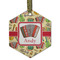 Vintage Musical Instruments Frosted Glass Ornament - Hexagon