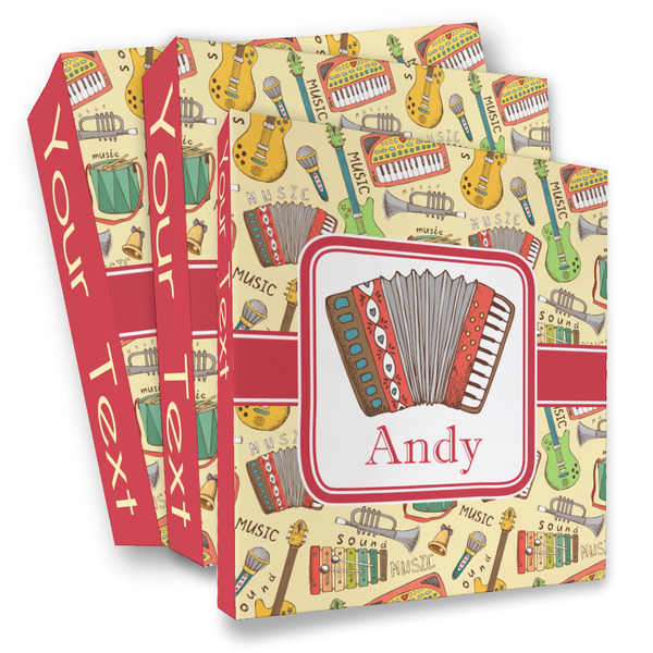 Custom Vintage Musical Instruments 3 Ring Binder - Full Wrap (Personalized)