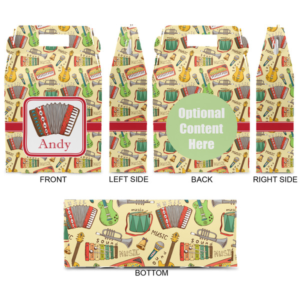 Vintage Musical Instruments Gable Favor Box - Approval