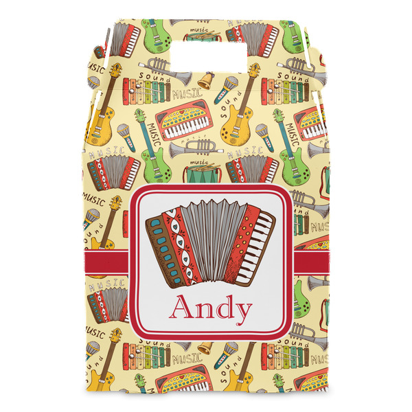 Vintage Musical Instruments Gable Favor Box - Front