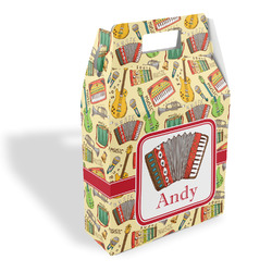 Vintage Musical Instruments Gable Favor Box (Personalized)